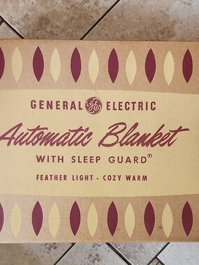 Vtg General Electric Automatic Blanket With Sleep Guard Double Size Light Pink